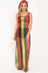 Multi Mesh Maxi Dress - Jenesa-Dresses