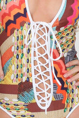 Multi Print Swimsuit - Lucie-Dresses