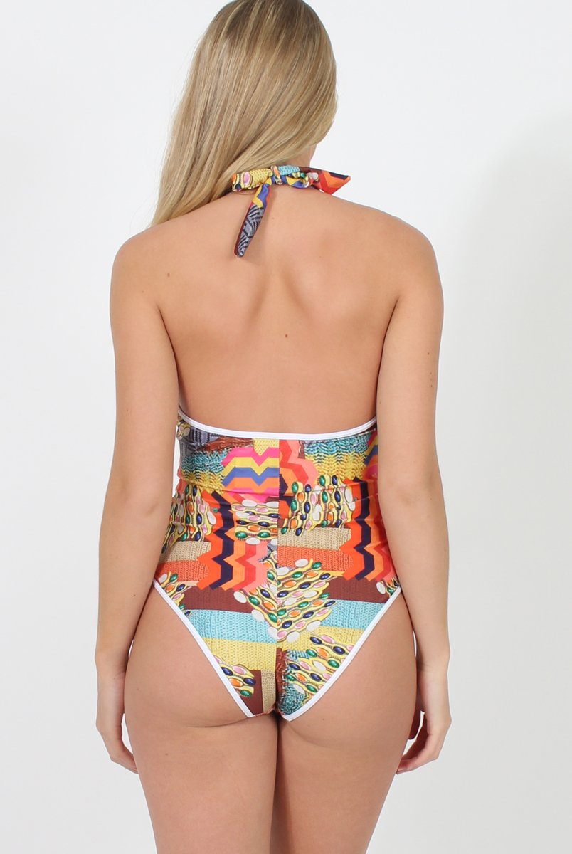 Multi Print Swimsuit - Lucie-Dresses
