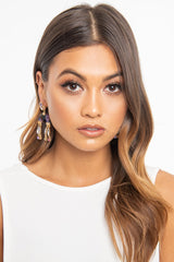 Multi Resin Embellished Gem Earrings - Tristina-Jewellery