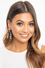 Multi Resin Embellished Gem Earrings - Tristina-Jewellery