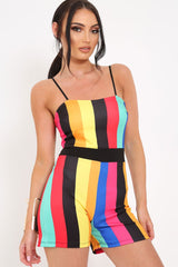 Multi Stripe Playsuit -Tamiya-Playsuits