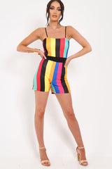 Multi Stripe Playsuit -Tamiya-Playsuits