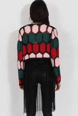 Multi Suede Patch Stitch Tassel Jacket - Kay-Jackets