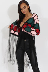 Multi Suede Patch Stitch Tassel Jacket - Kay-Jackets