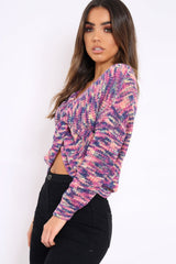 Multicolour Knot Knit Jumper - Kerri-Jumper
