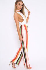 Multicolour Striped Wide Leg Trousers - Torah-Trousers