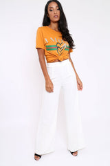 Mustard Amour Always Slogan T-shirt - Esmay-Tops