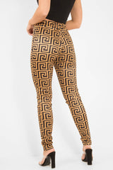 Mustard Aztec Print Leggings - Janie-Leggings