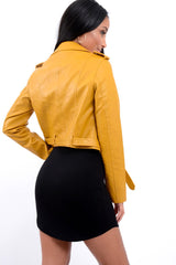 Mustard Biker Jacket - Hanna-Jackets