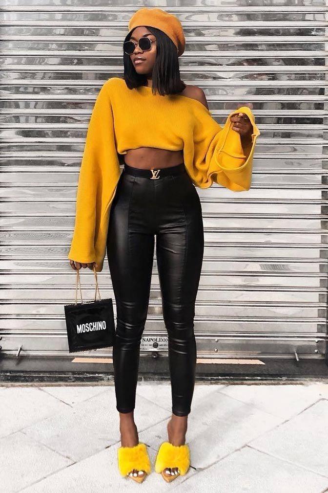 Mustard Cropped Batwing Jumper - Carmin-Jumper