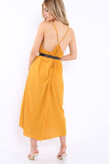 Mustard Culotte Jumpsuit - Aj-Jumpsuits