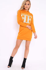 Mustard Femme Fatal Hooded Dress - Ivanna-Dresses