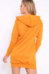 Mustard Femme Fatal Hooded Dress - Ivanna-Dresses