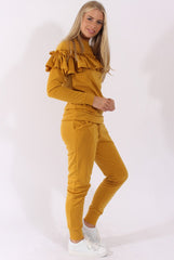 Mustard Frill Layer Tracksuit - Tawney-Tracksuits