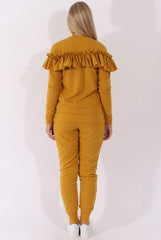 Mustard Frill Layer Tracksuit - Tawney-Tracksuits
