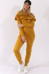 Mustard Frill Layer Tracksuit - Tawney-Tracksuits