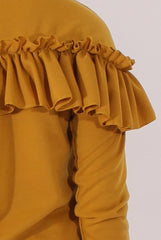 Mustard Frill Layer Tracksuit - Tawney-Tracksuits