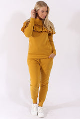 Mustard Frill Layer Tracksuit - Tawney-Tracksuits