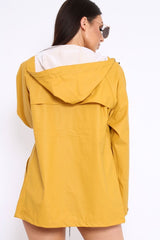 Mustard Hooded Rain Jacket - Fox-Jackets