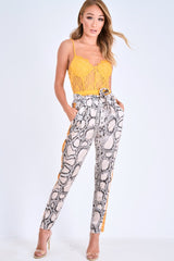 Mustard Lace Flower Bodysuit - Faylen-Bodysuits