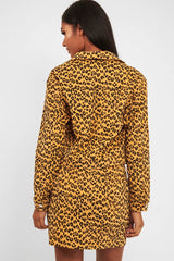 Mustard Leopard Crop Trucker Jacket And Skirt Co-ord - Adalay-Co-ords