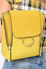 Mustard Multi Way Adjustable Ring Front Bag - Olina-Bags