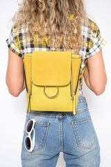 Mustard Multi Way Adjustable Ring Front Bag - Olina-Bags