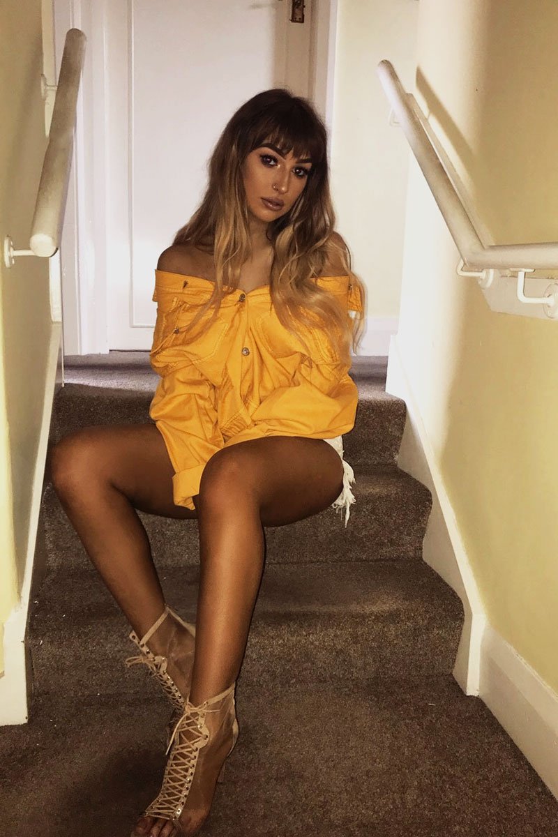 Mustard Oversized Denim Jacket - Aavya-Jackets