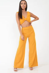 Mustard Plunge Tie Front Bralet - Brelee-Bralets