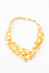 Mustard Polka Dot Twist Headband - Kentlee-Hair