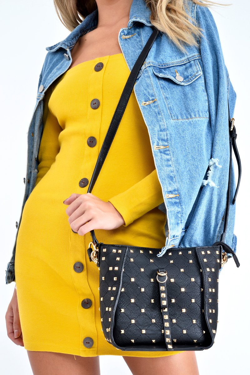 Mustard Rib Button Down Mini Dress - Lorenna-Dresses