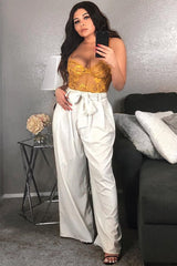 Mustard Sheer Lace Bodysuit - Katia-Bodysuits