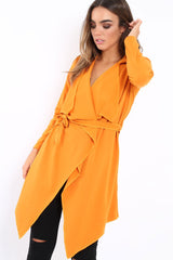 Mustard Waterfall Frill Jacket - Bexley-Jackets