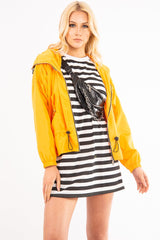 Mustard Zip Front Rain Jacket - Idalie-Jackets