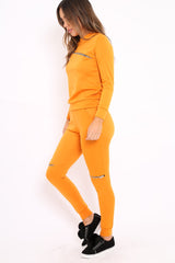Mustard Zip Loungewear Set - Kelly-Loungewear