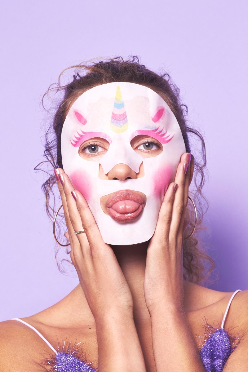 Nails Inc. INC.redible Sparkle Like A Unicorn Illuminating Sheet Mask-Face