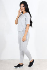 Naomi Grey Loungewear Set-Loungewear