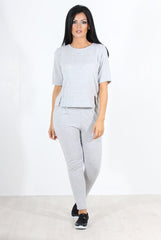 Naomi Grey Loungewear Set-Loungewear
