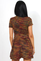 Narz Multi Coloured Skater Dress-Dresses