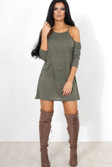 Natalia Khaki Cut Out Top-Tops