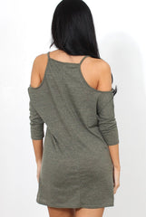 Natalia Khaki Cut Out Top-Tops