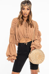 Natural Straw Faux Leather Detail Circle Bag - Ambrey-Bags