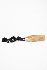 Natural Woven Black Tie Headband - Aanvi-Hair
