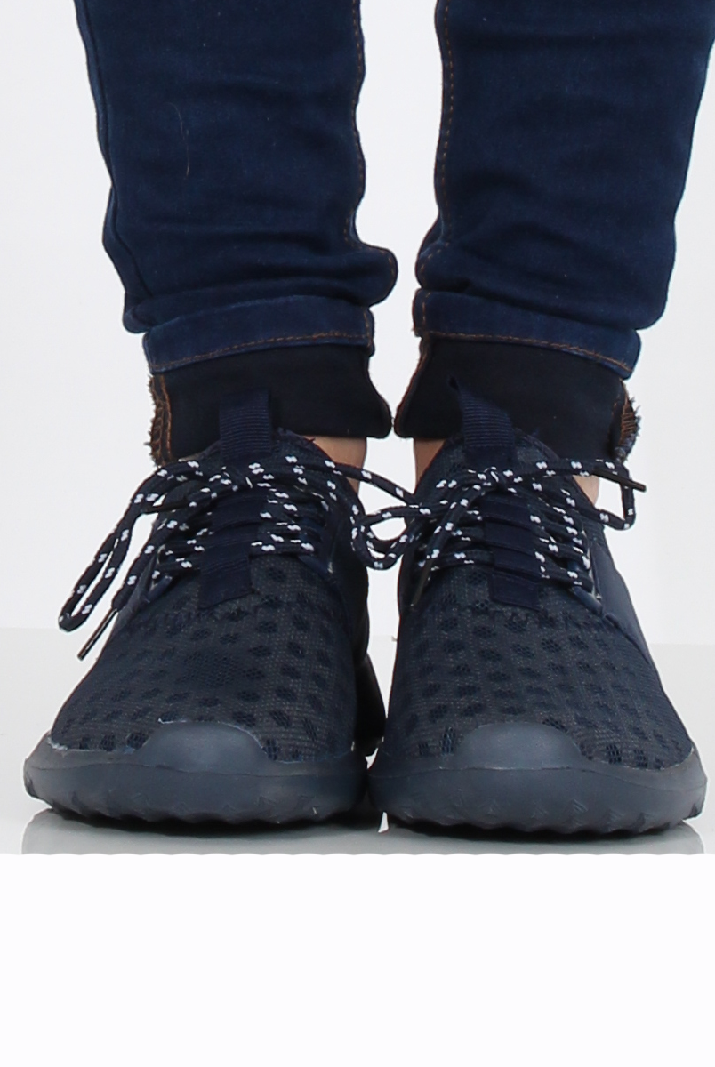 Navy Blue Spotted Trainers - Amalia-Trainers