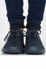 Navy Blue Spotted Trainers - Amalia-Trainers