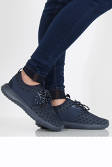 Navy Blue Spotted Trainers - Amalia-Trainers