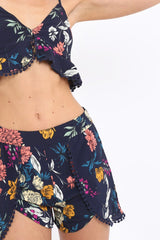 Navy Floral Co-ord Set - Emma-Co-ords