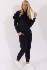 Navy Frill Layer Tracksuit - Tawney-Tracksuits