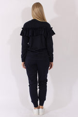 Navy Frill Layer Tracksuit - Tawney-Tracksuits